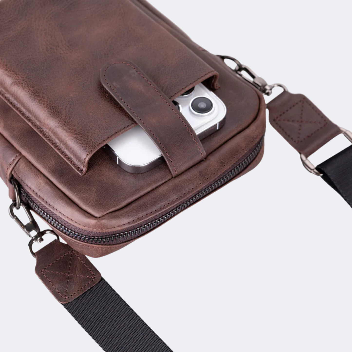 SYLVES Compact Leather Crossbody Bag β Everyday Shoulder Bag for Men & Women