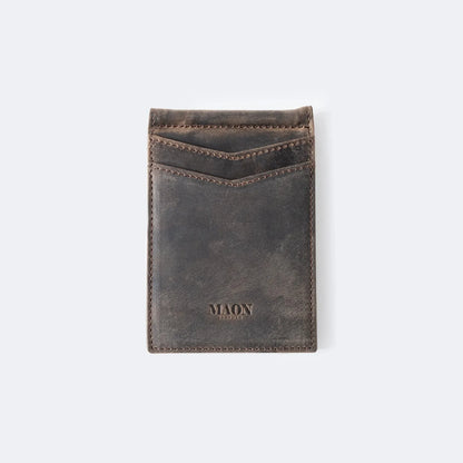 ES Genuine Leather Money Clip Wallet