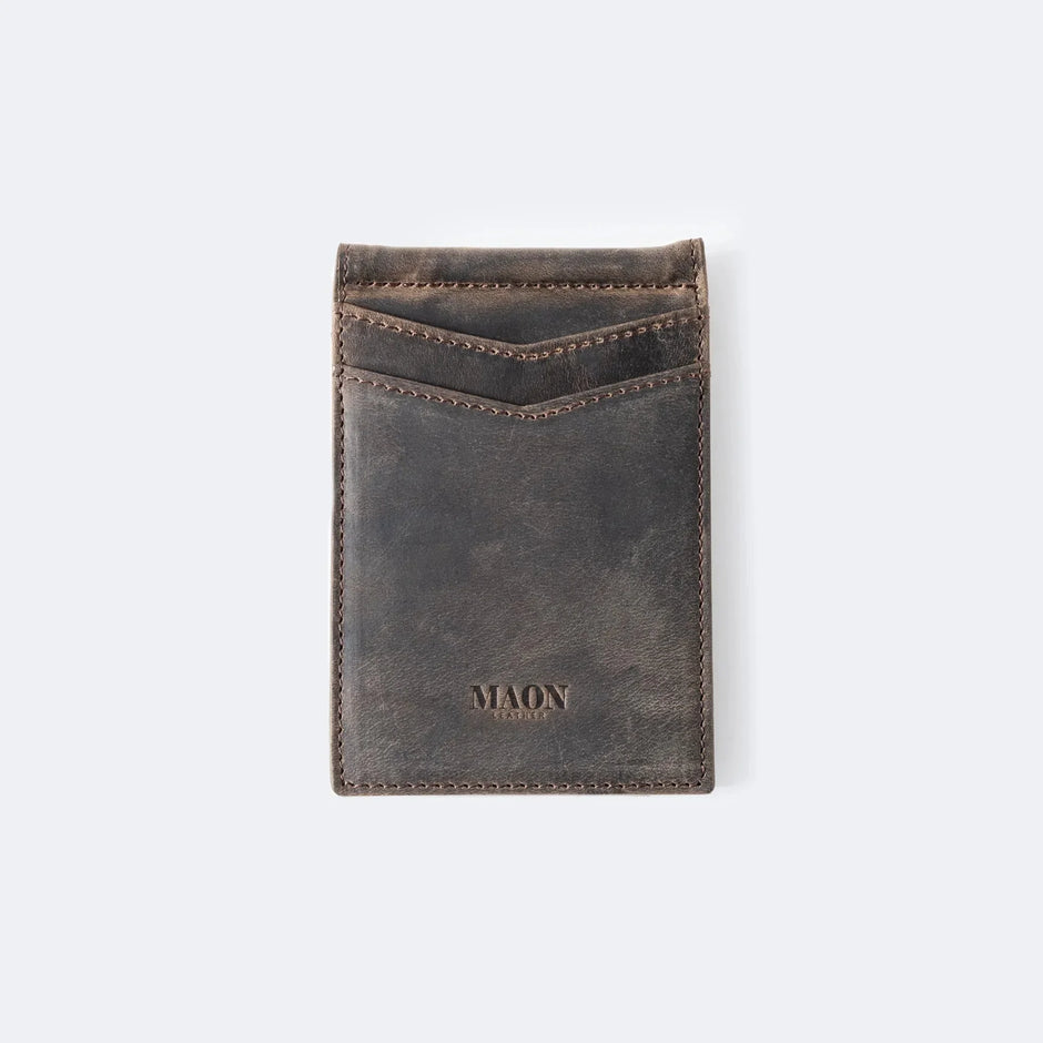 ES Genuine Leather Money Clip Wallet