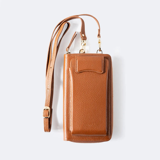 GIZZ Convertible Leather Crossbody Wallet