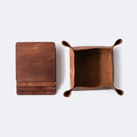 Genuine Leather Drink Coasters (Set)