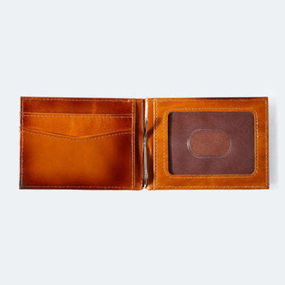 ES Genuine Leather Money Clip Wallet