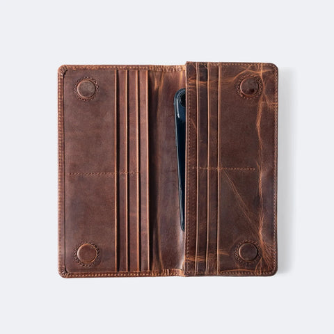 Ephesus Leather Wallet with Phone Compartment