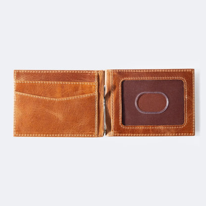 ES Genuine Leather Money Clip Wallet