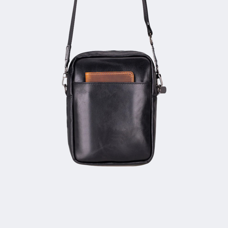 SYLVES Compact Leather Crossbody Bag – Everyday Shoulder Bag for Men & Women