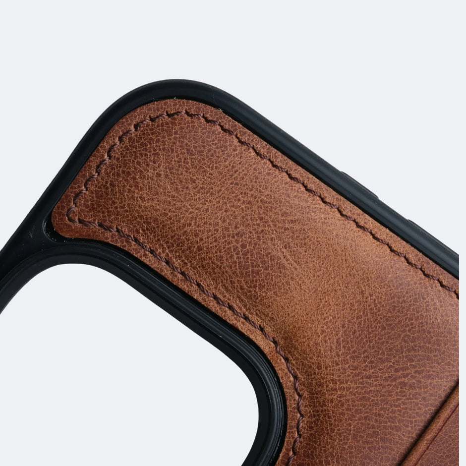 TOON CC Genuine Leather iPhone Case (MagSafe Compatible) - Tan