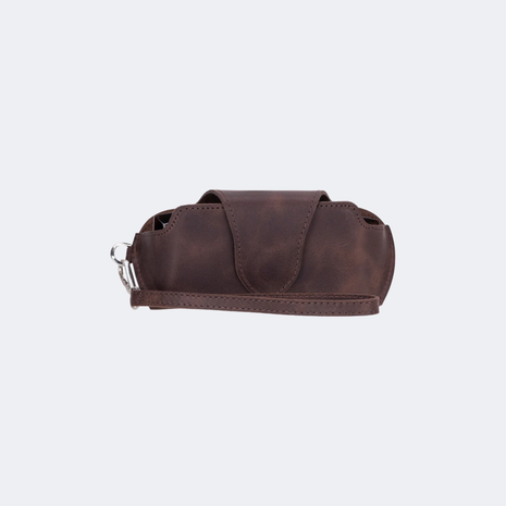 CARMEN Leather Glasses Case with Adjustable Strap – Stylish Eyewear Pouch for Everyday Use
