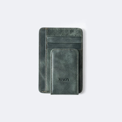 Brat Minimalist Genuine Leather Wallet with Money Clip