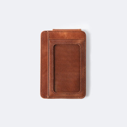 Brat Minimalist Genuine Leather Wallet with Money Clip