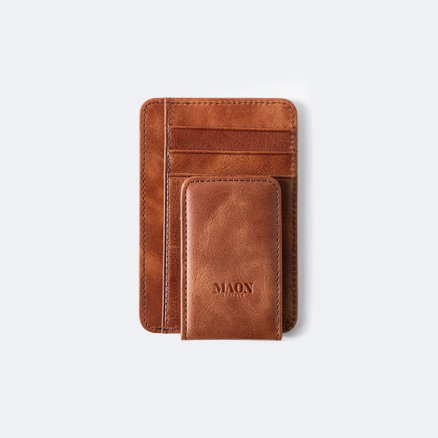 Brat Minimalist Genuine Leather Wallet with Money Clip