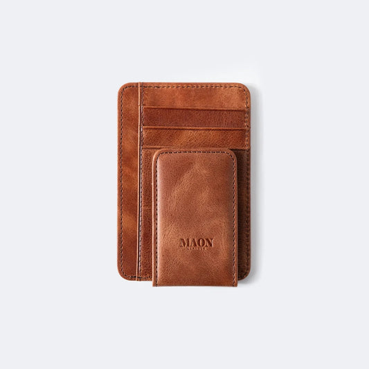 Brat Minimalist Genuine Leather Wallet with Money Clip