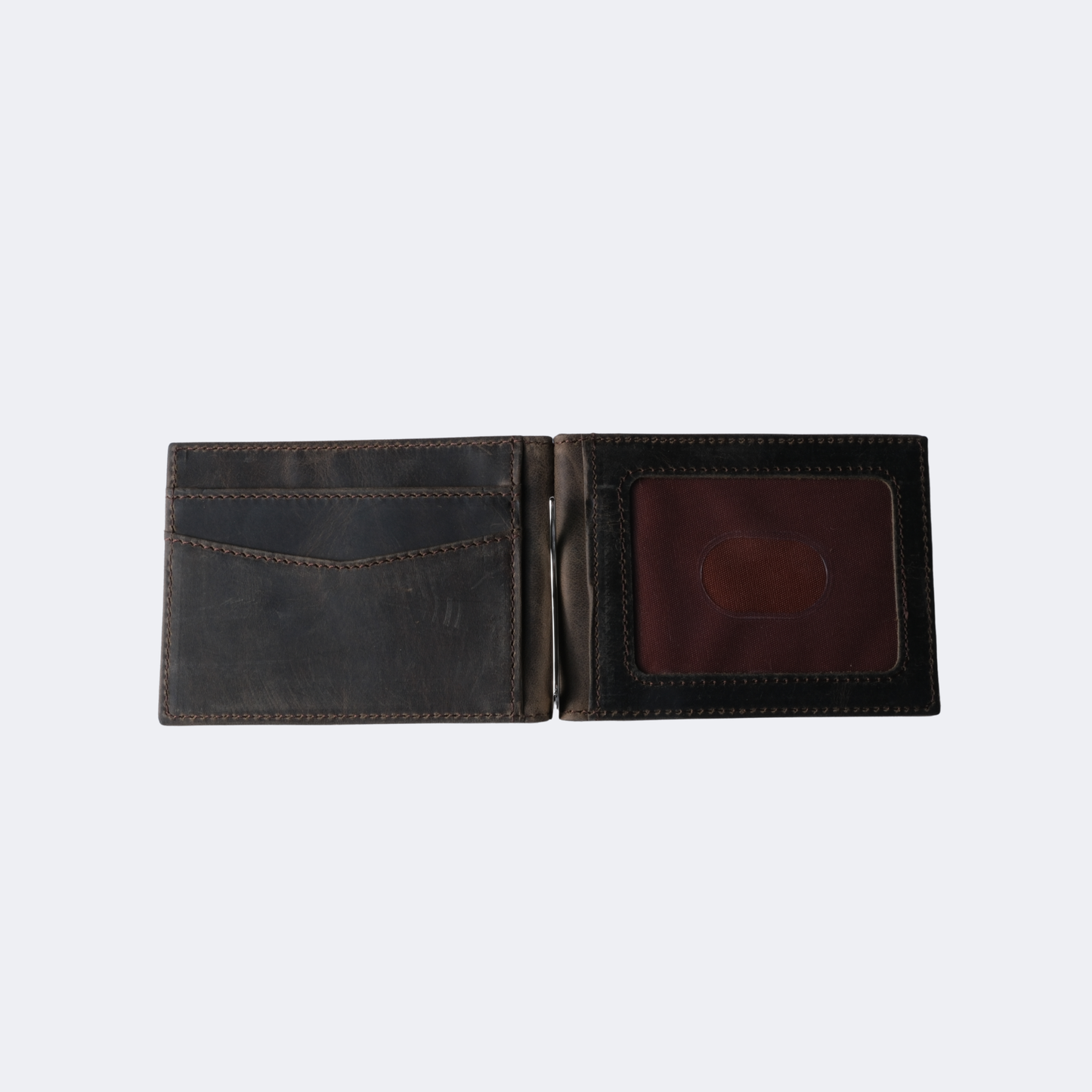 ES Genuine Leather Money Clip Wallet