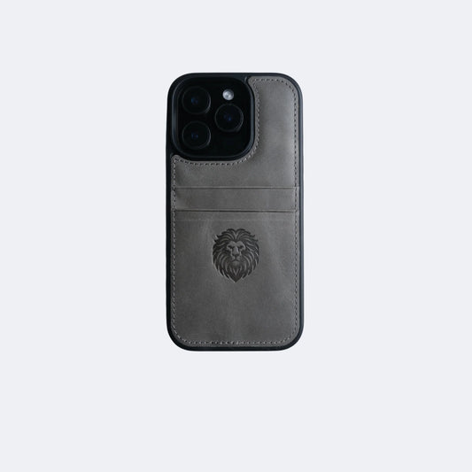 TOON CC Genuine Leather iPhone Case (MagSafe Compatible) - Gray