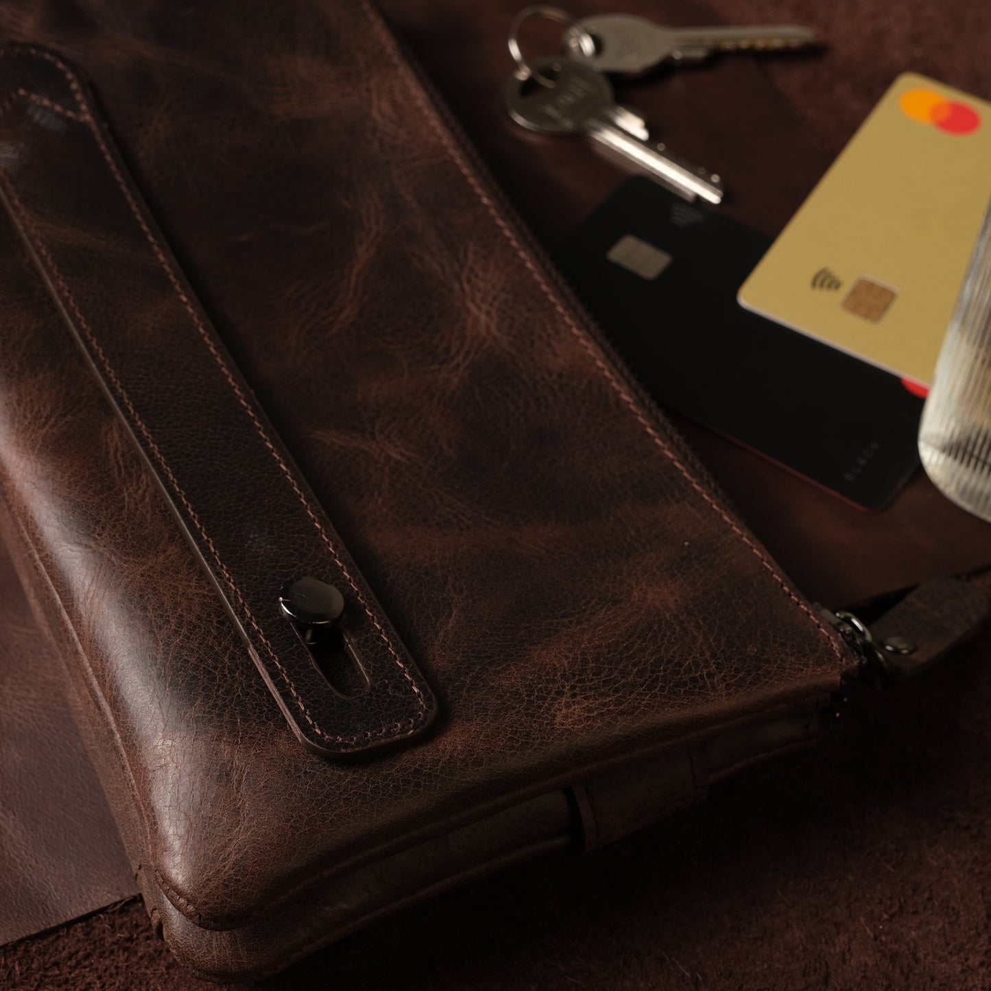 Roma Unisex Leather Clutch Wallet with Phone Slot