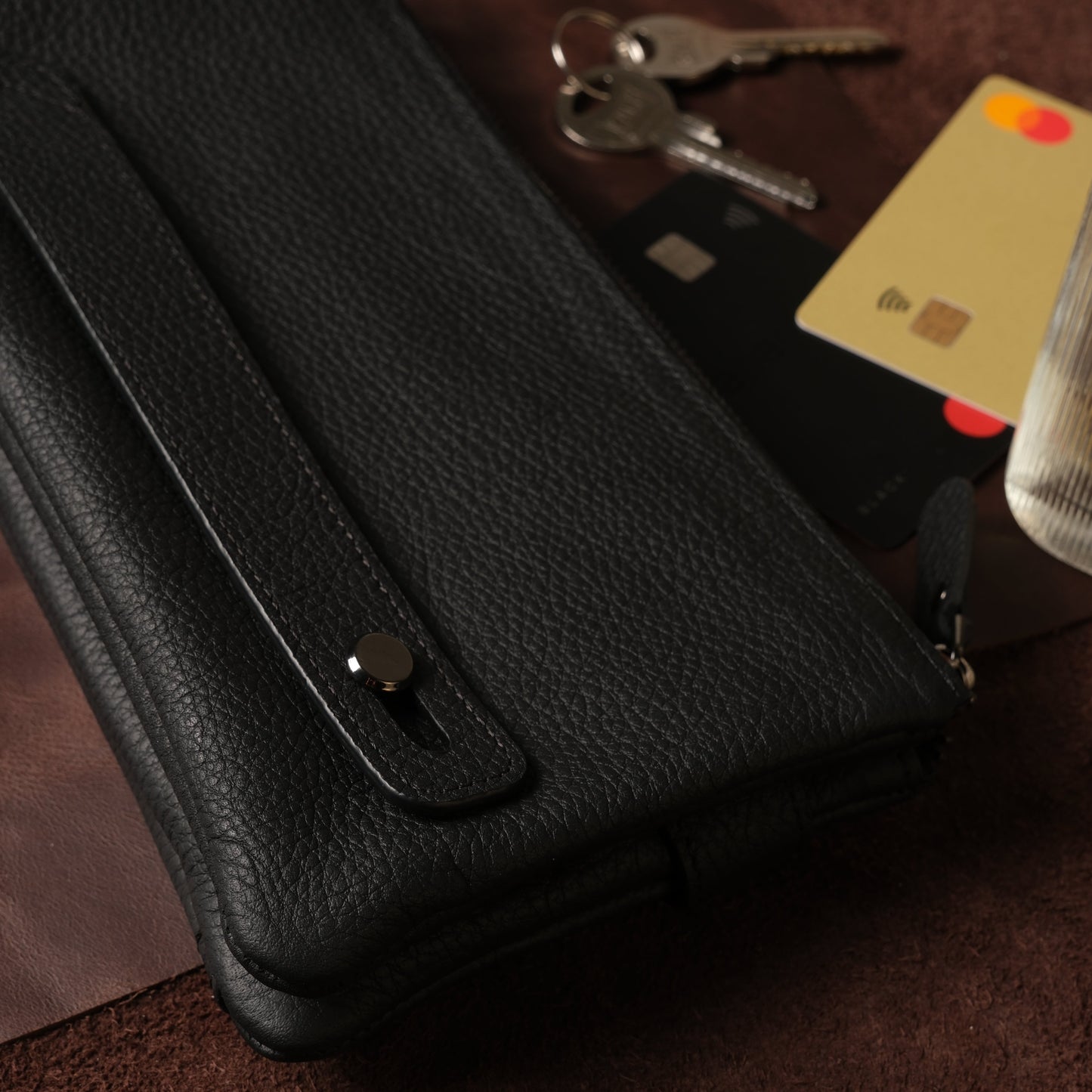 Roma Unisex Leather Clutch Wallet with Phone Slot