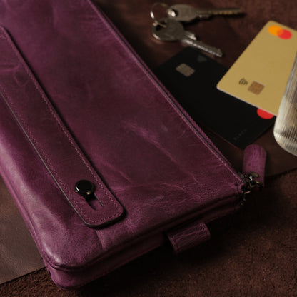 Roma Unisex Leather Clutch Wallet with Phone Slot