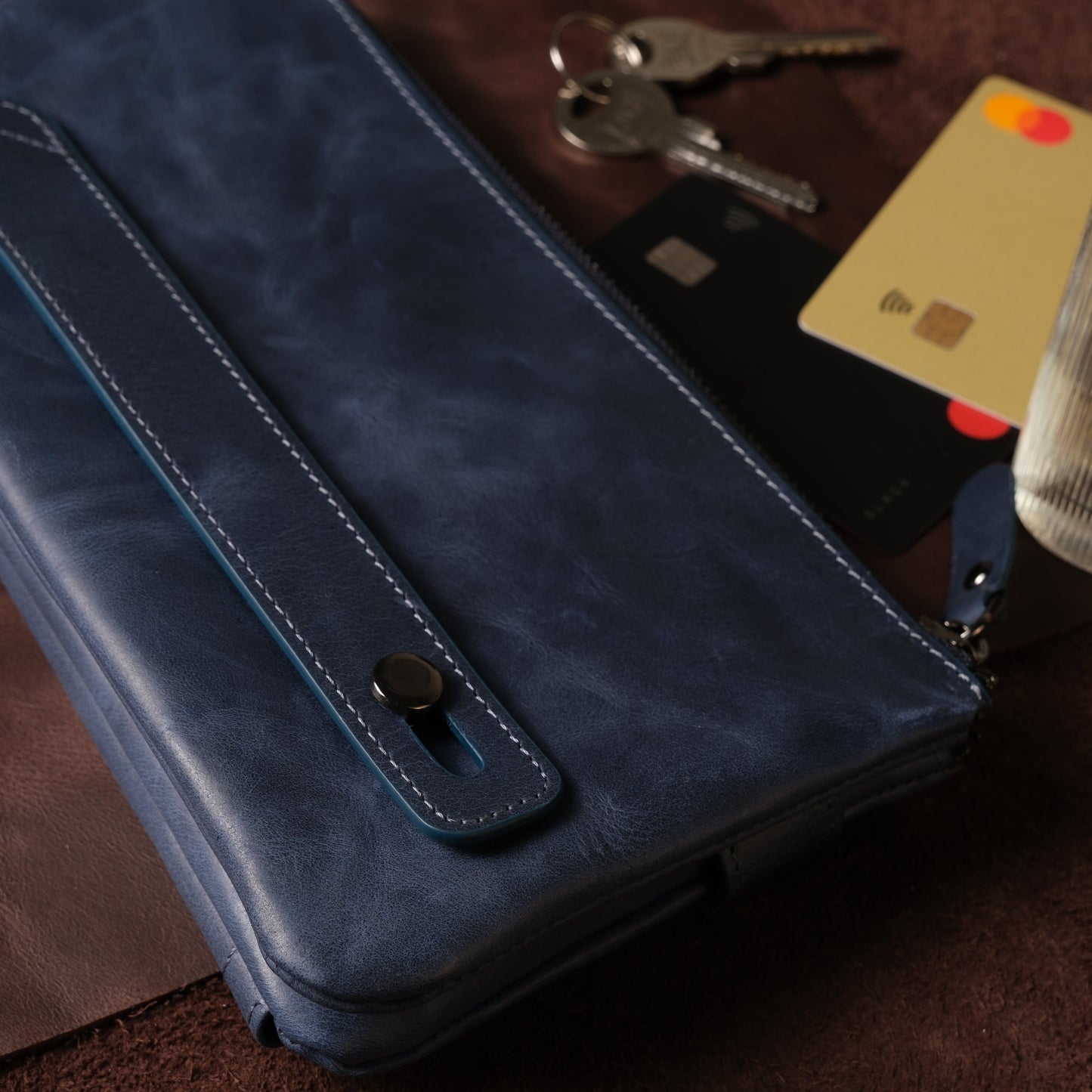 Roma Unisex Leather Clutch Wallet with Phone Slot