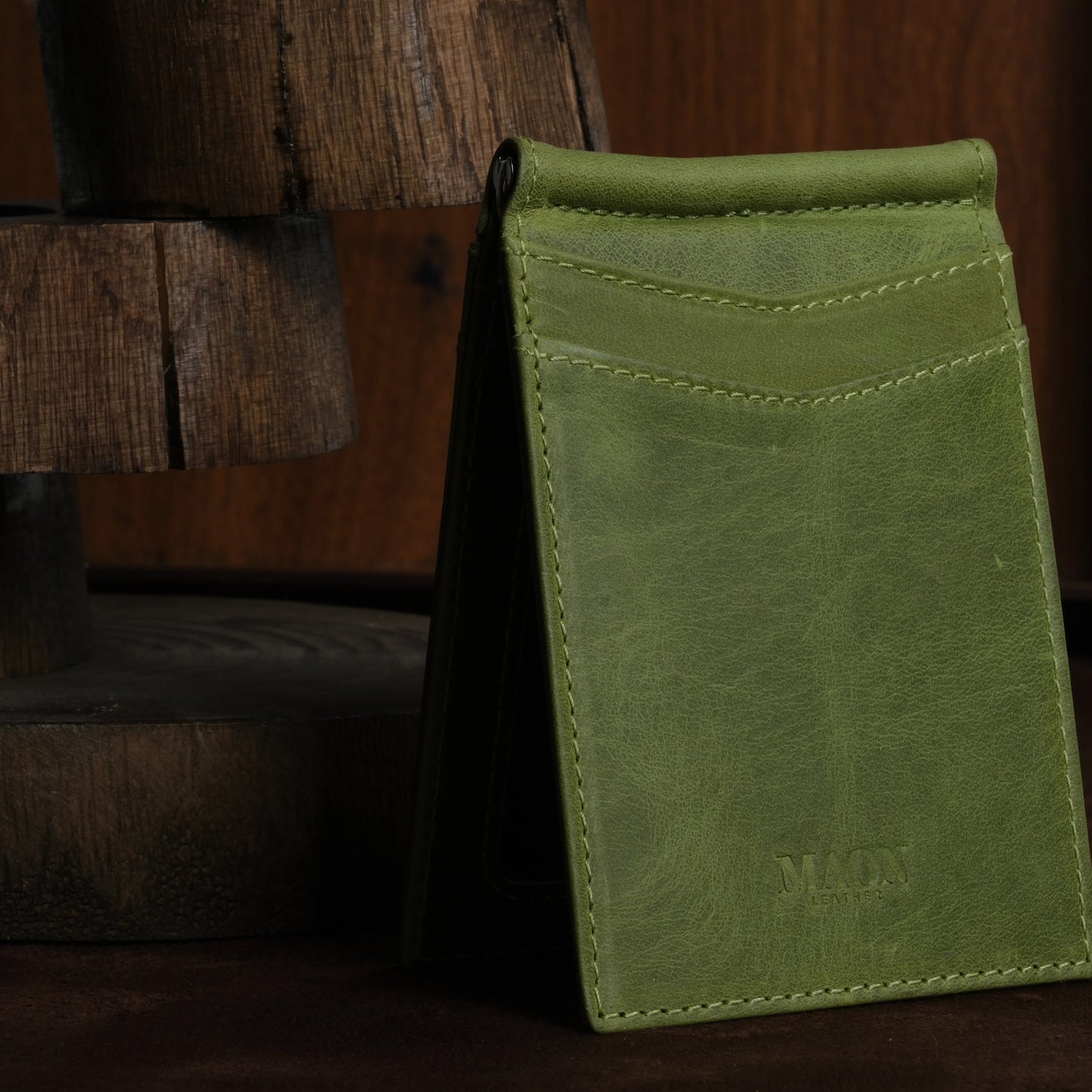 ES Genuine Leather Money Clip Wallet