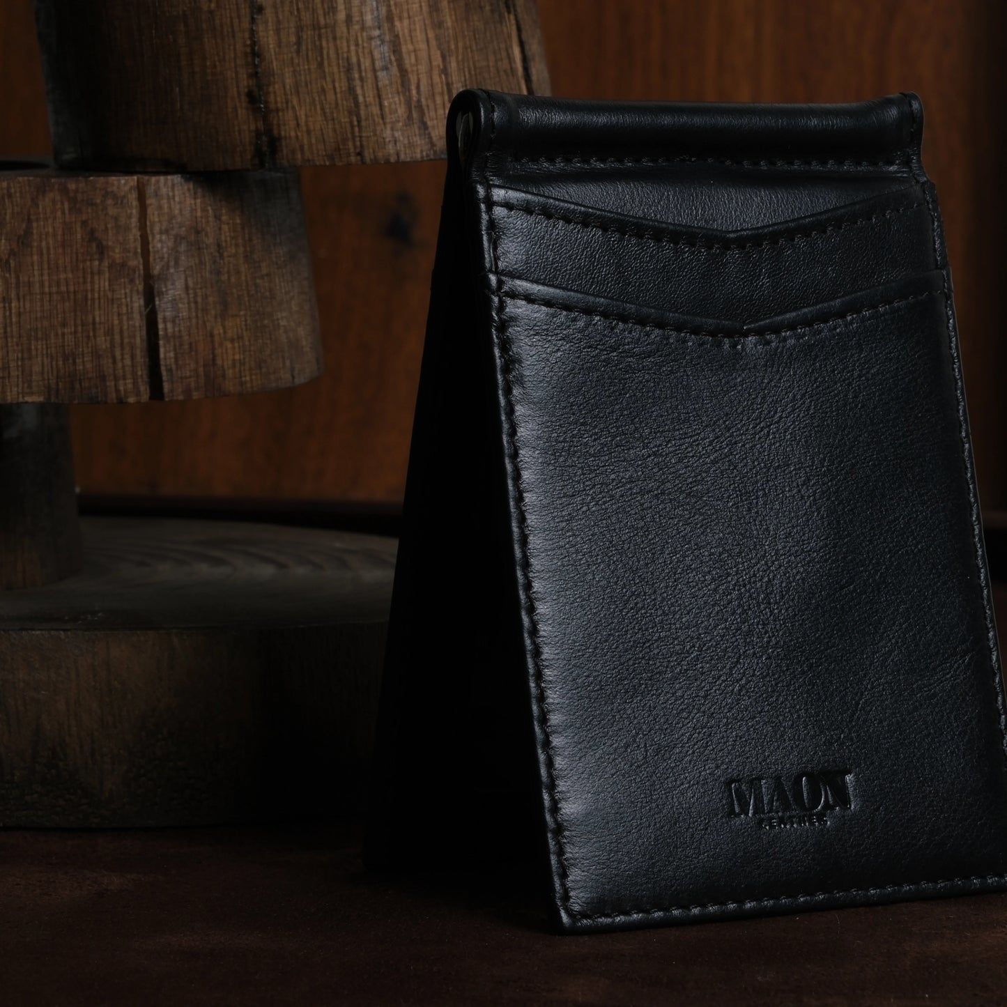 ES Genuine Leather Money Clip Wallet