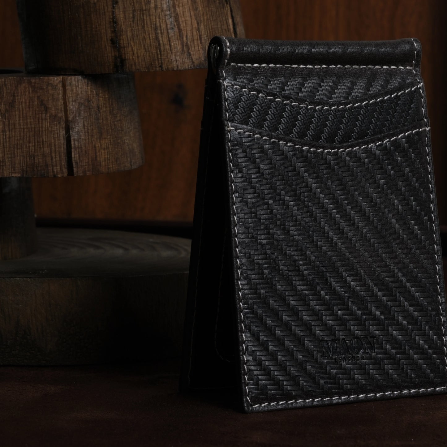 ES Genuine Leather Money Clip Wallet