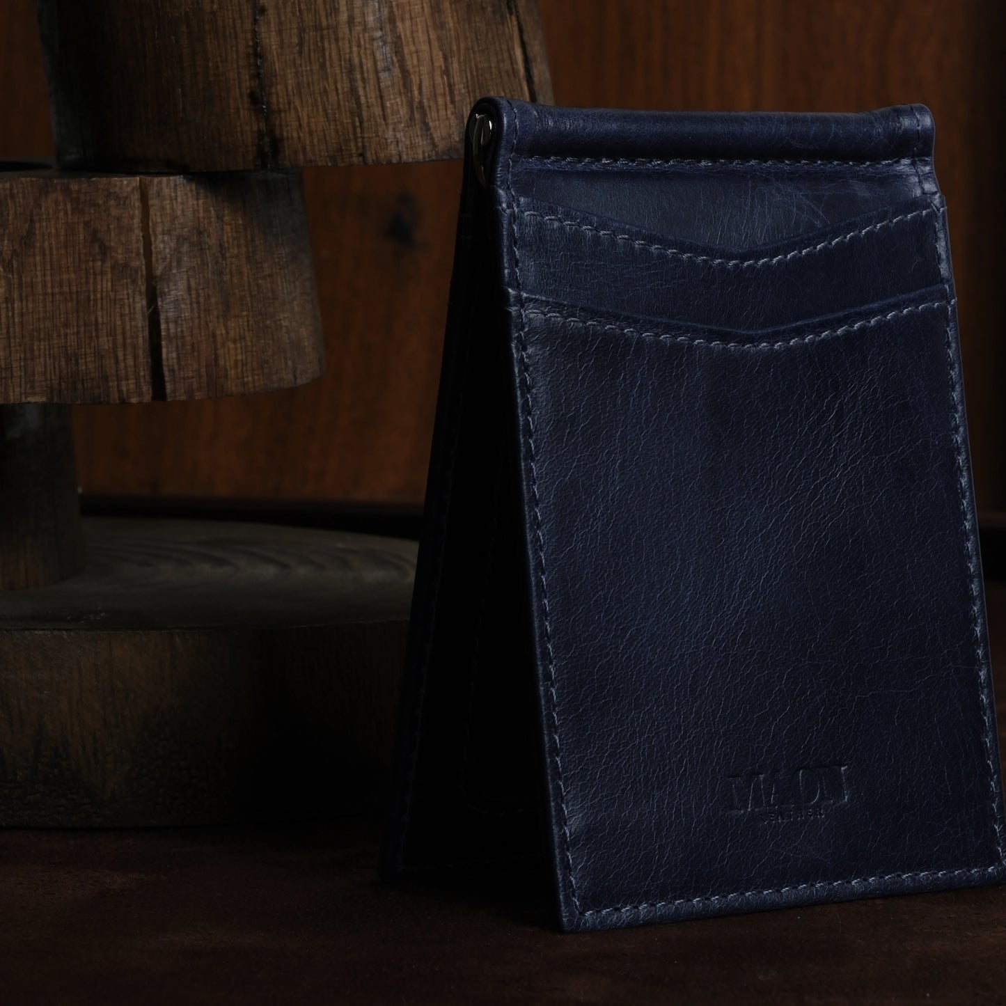 ES Genuine Leather Money Clip Wallet