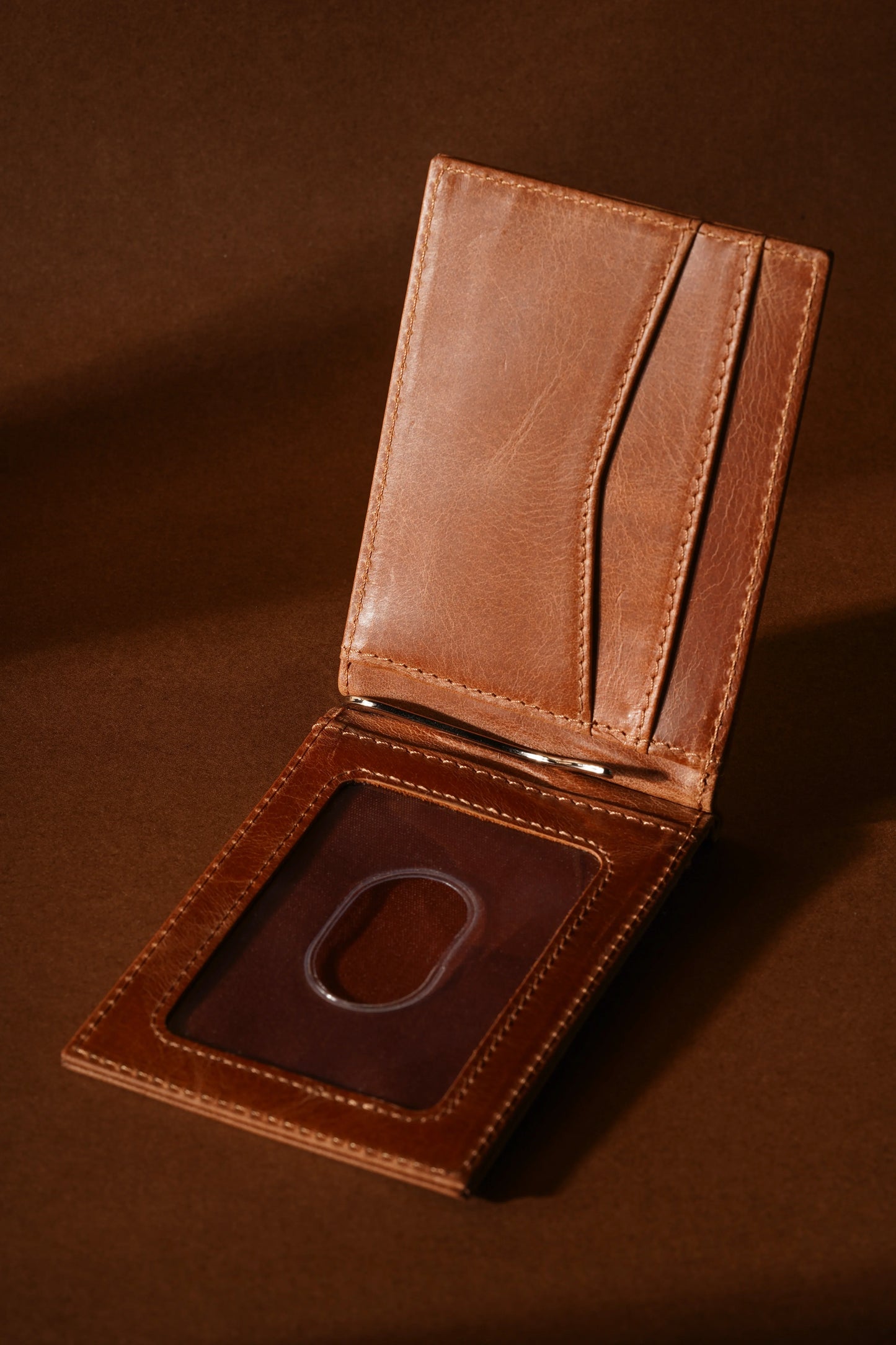 ES Genuine Leather Money Clip Wallet