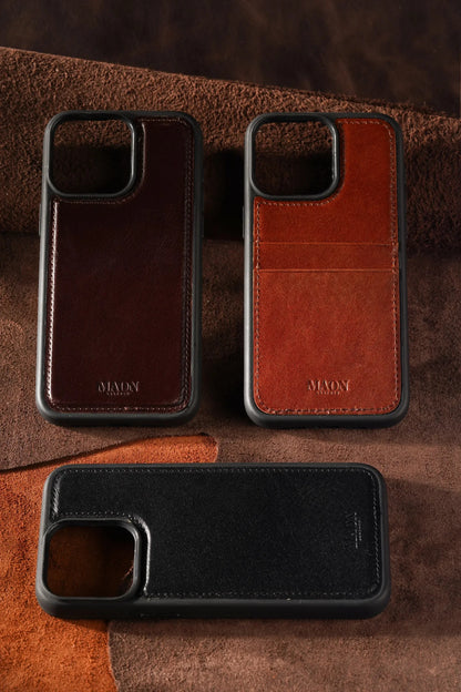 TOON Slim Genuine Leather iPhone Case (MagSafe Compatible) - Gray