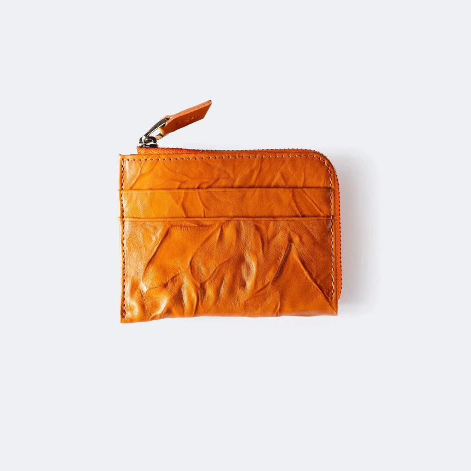 Zipper Genuine Leather Card Holder