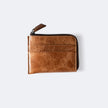Zipper Genuine Leather Card Holder
