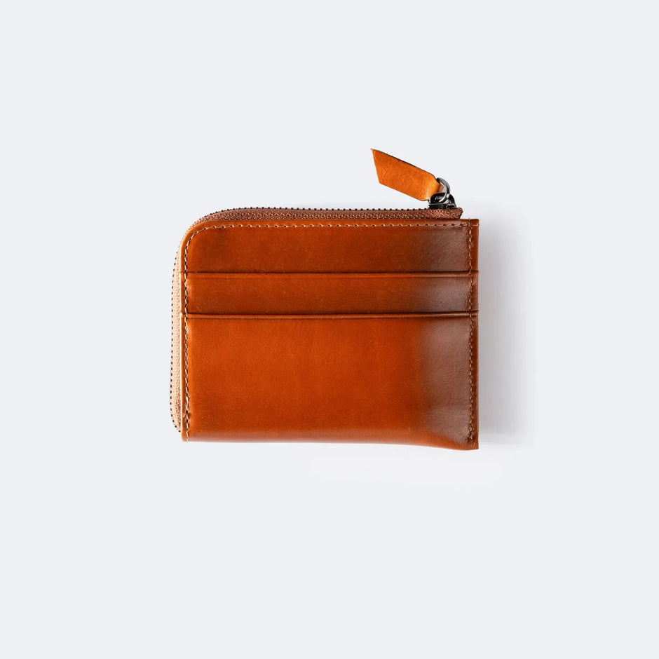 Zipper Genuine Leather Card Holder